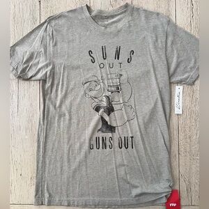Kinetix x Popeye “Suns Out Guns Out” Graphic Tee - Grey Size L